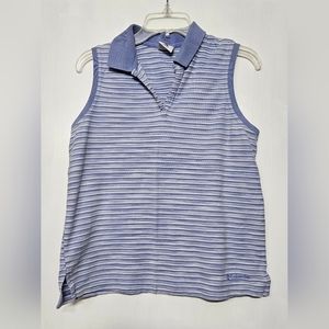 Columbia collared tank blue and white size M